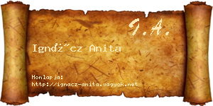 Ignácz Anita névjegykártya