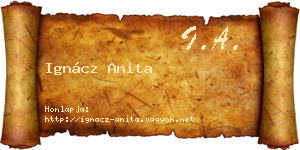Ignácz Anita névjegykártya