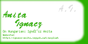 anita ignacz business card